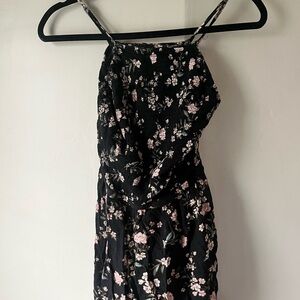 Floral Black Dress